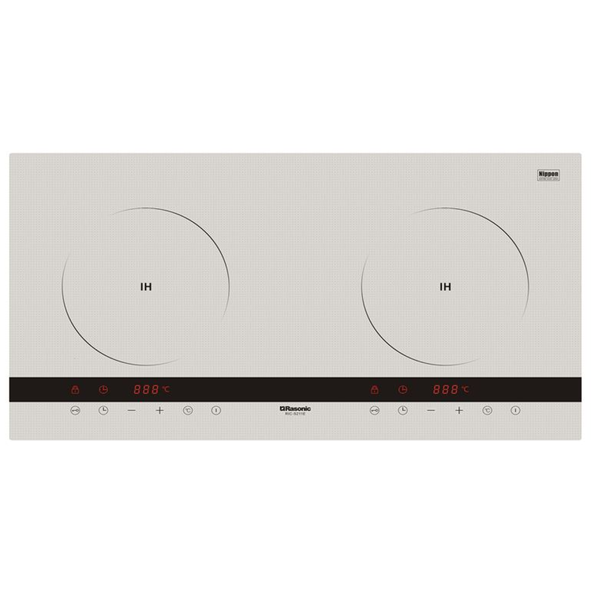 Rasonic 樂信 RIC-S211E 65厘米 嵌入/座檯式雙頭電磁爐 (微晶防滑玻璃 + 過熱斷電)